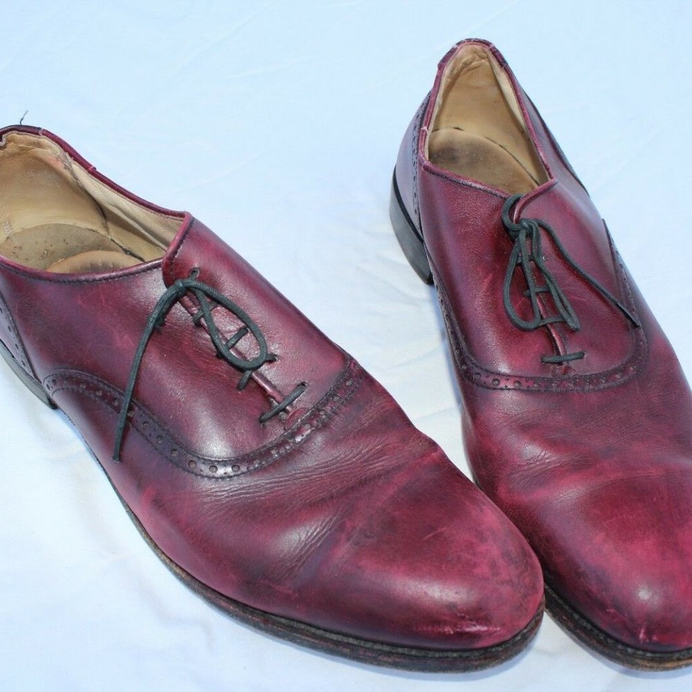 Ted Baker Hann Maroon Oxfords Dress Shoes 11.5